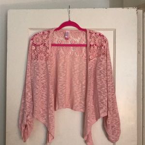 Pretty in Pink Cardigan with Gorgeous Detail